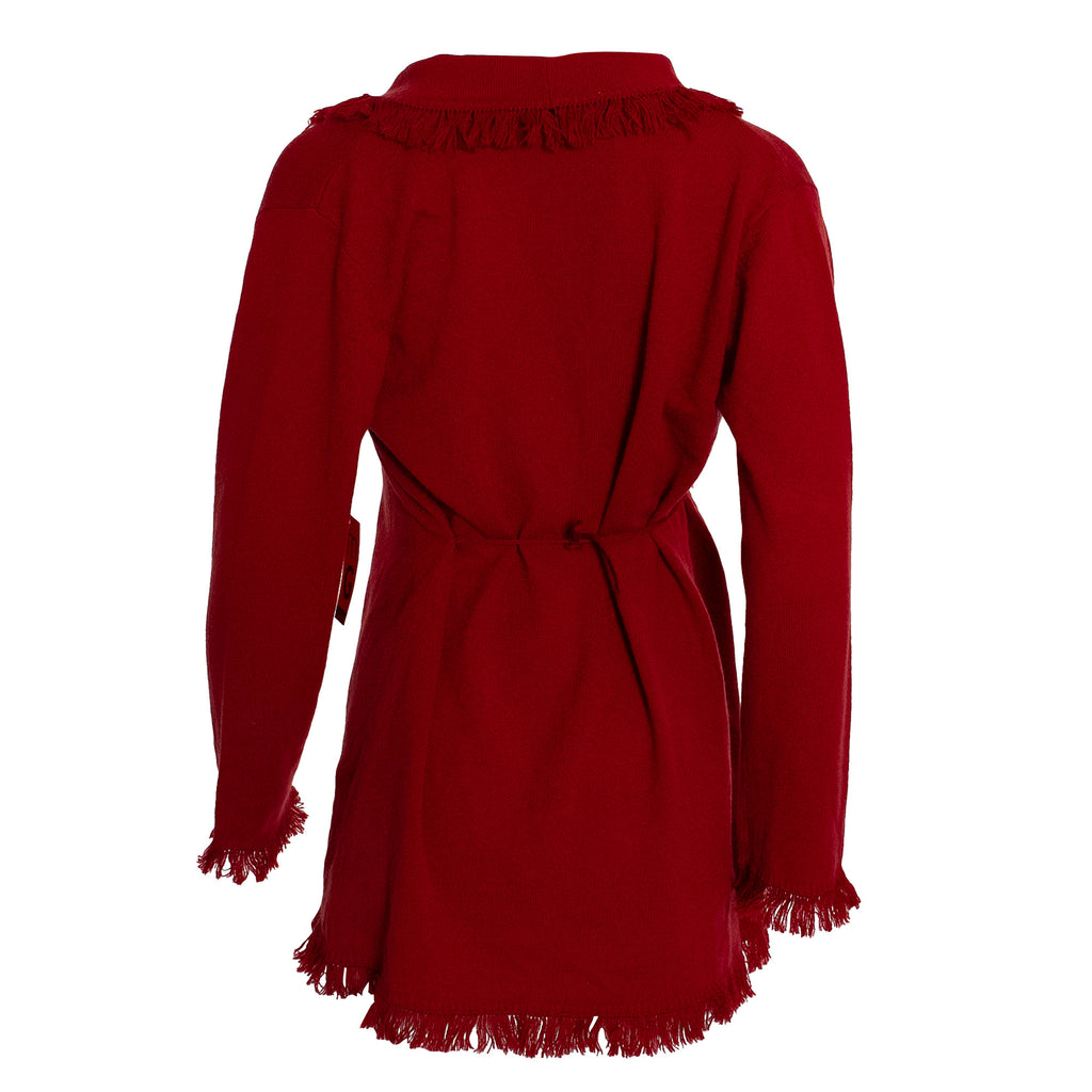 Marisol GERona By Raw7 Women's Wrap and Tie Waist Cardigan - Red - 100% Cashmere