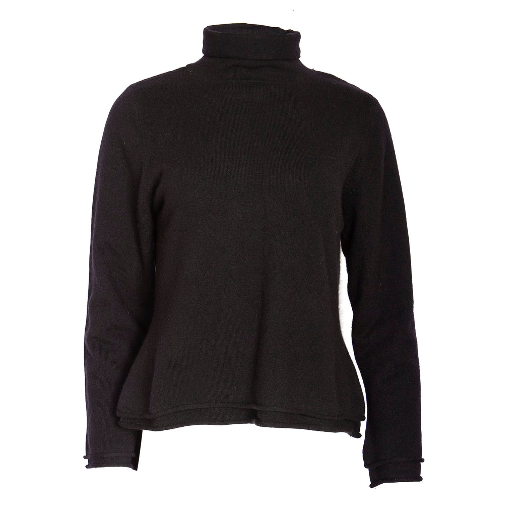 Marisol GERona By Raw7 Women's Double Layer Turtleneck Cashmere Sweater - Black