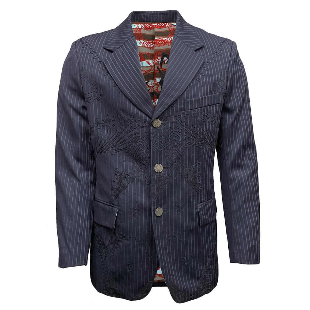 Asylum by Raw7 Men's Pinstripe Blazer