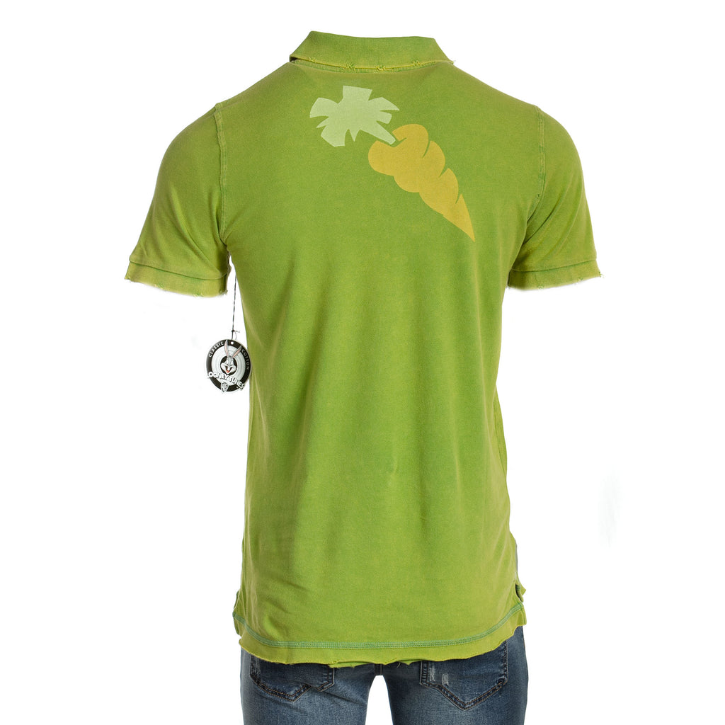 Raw7 Men's Looney Tunes Bugs Bunny Green Polo Shirt