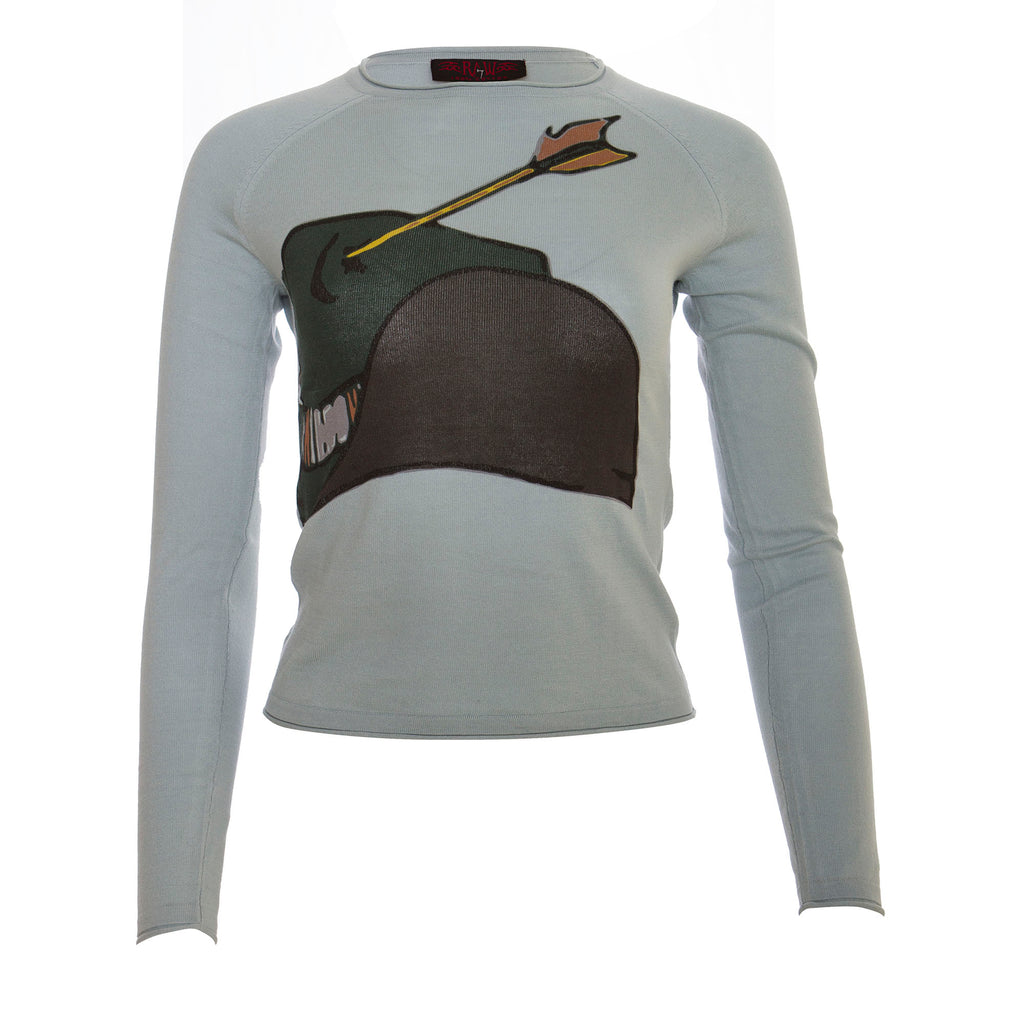 Raw7 Women's Wild Bill Long Sleeved T-Shirt - Light Blue