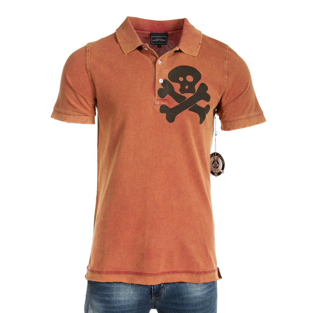 Raw7 Men's Looney Tunes Wile E. Coyote Burnt Orange Polo Shirt