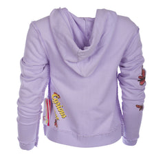 Curious George Women's Lavender Zip Hoodie Balloons Design with Crystals