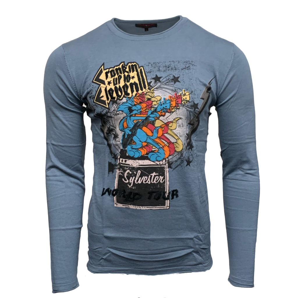 Raw7 Looney Tunes Men's T-Shirt Sylvester - Bluesteel