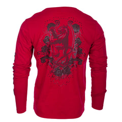 Raw7 Men's Red Long Sleeve Shirt Lion Design