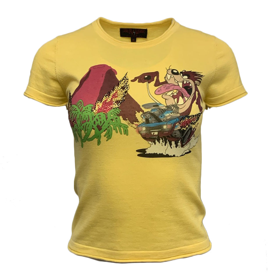 Raw7 Looney Tunes Women's T-Shirt Taz - Yellow