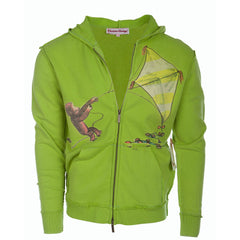 Curious George Men's Green Zip Hoodie Kite Design
