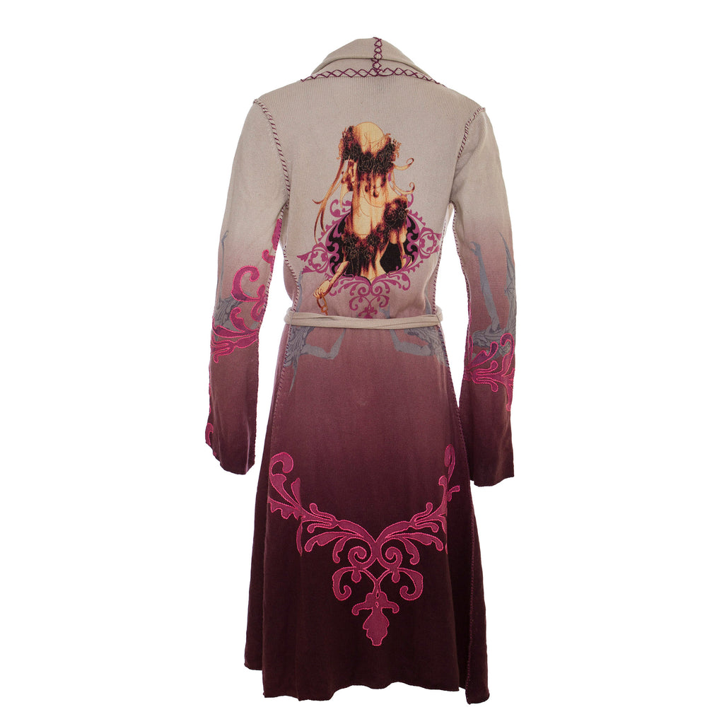 Raw7 Women's 100% Cashmere Robe with Embroidery