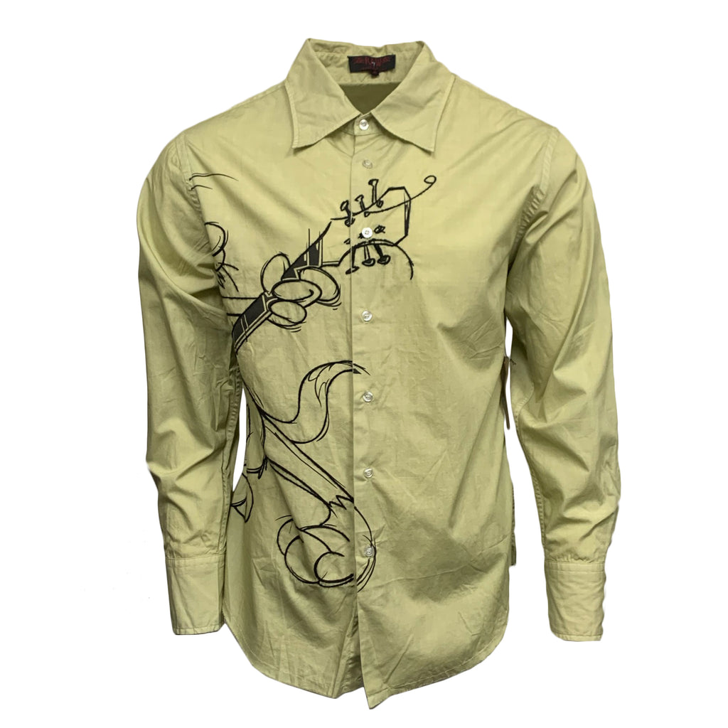 Raw7 Looney Tunes Button-Up Shirt Sylvester - Olive