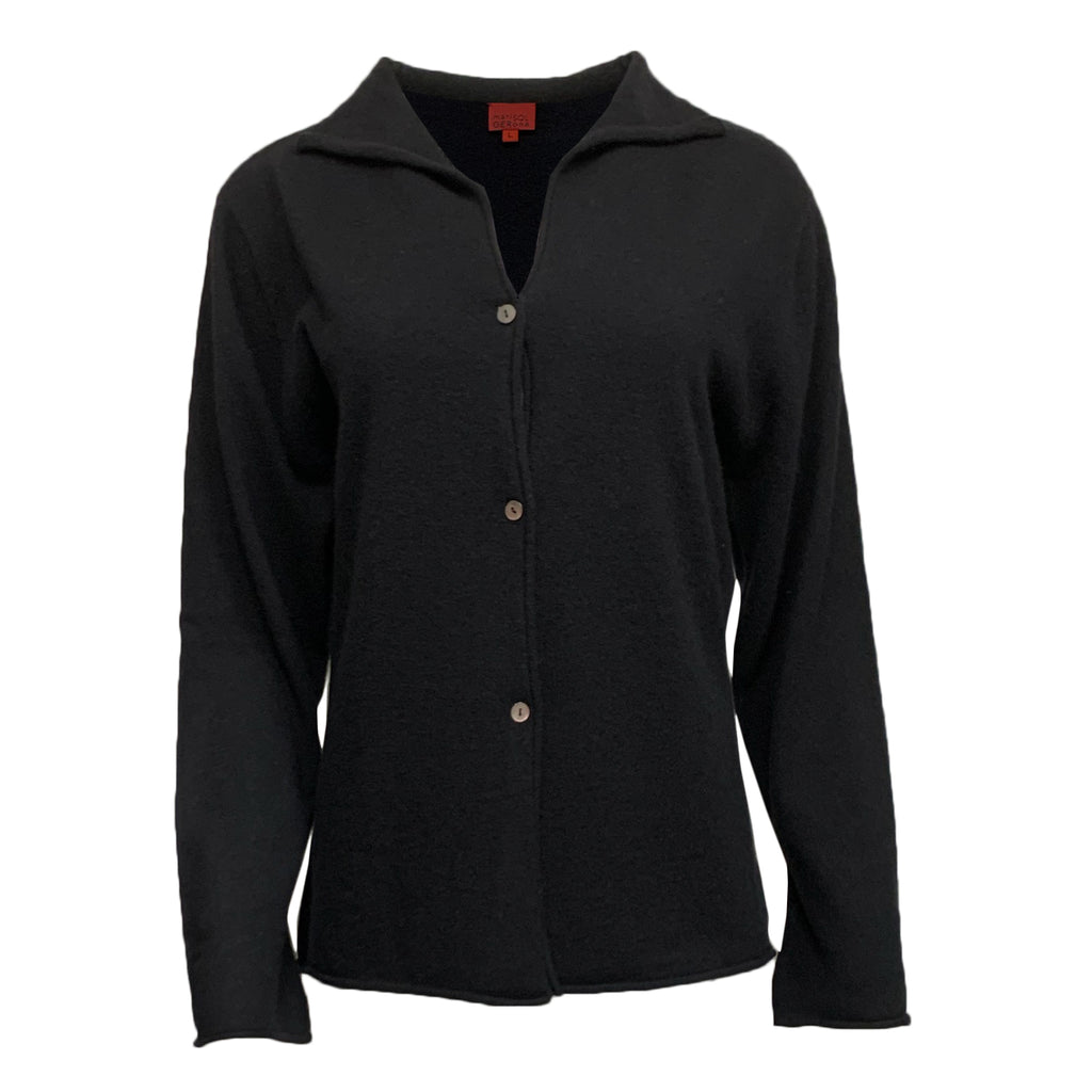Marisol GERona Women's Cashmere Cardigan Sweater - Black