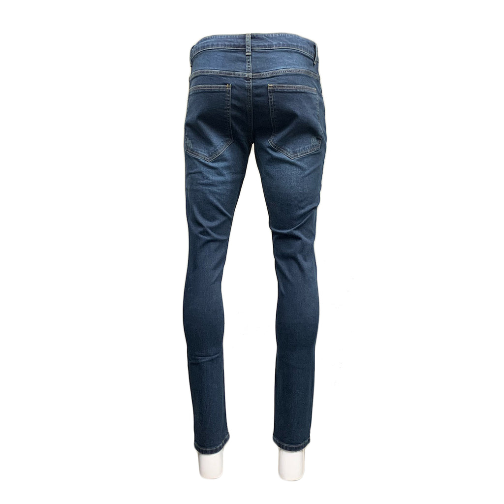 Men's Skinny Ripped Jeans Indigo